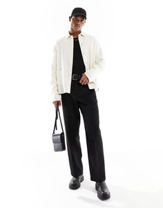 Shirts by ASOS DESIGN Brb, adding to basket Spread collar Button placket Pocket details Oversized fit White Business Casual Shirt For Fall, White Shirt For Business Casual In Fall, Fall Workwear Shirt With Straight Hem, Flannel Oversized, Pocket Detail, Oversized Shirt, Button Placket, Oversized Fits, Access Denied