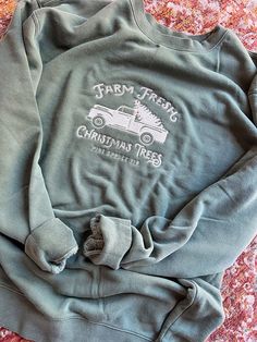 Embroidered Christmas tree farm crew neck  Unisex sizing Embroidered Christmas Tree, Aunt Sweatshirt, Fresh Christmas Trees, Embroidered Christmas, Tree Farm, Christmas Tree Farm, Aunt Gifts, Tree Farms, Tree Christmas