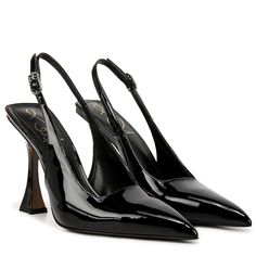 PRICES MAY VARY. Sam Edelman Odette Meet Odette - a signature pump for your wardrobe with a pointed toe and fabulous flared heel. Dress up any outfit with these gorgeous heels. Heel Height: 4.125 Inches Closure: Slingback Buckle Graduation Shoes Heels, Black Pointy Heels, Pointed Heels Outfit, Business Heels, Holiday Heels, Black Dress With Heels, Graduation Shoes, Black Pointed Heels, Cute Pumps