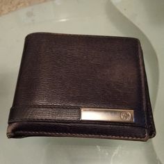 L: Approximately 9cm Side: Approximately 10.5cm Gusset:Approximately 2cm Material: Calf-Leather Purchased In April, 2013 At 5th Ave Gucci Stores. Receipt Image Can Be Seen In The First Picture. (Ink Has Fading Out A Bit But When Item Sold I Would Including Receipt With It) Condition Is Fairly Good. Wallets Can Be Seen The Sign Of Wear But Still Have Tones Of Life. I Have Been Using Leather Cleaners And Moisturizer. Last Image Is From Website To Demonstrate Inner Card Slots. Men's Wallet, Fade Out, Metal Bar, Life I, Wallet Men, One Pic, Blue Man, Calf Leather, Card Slots