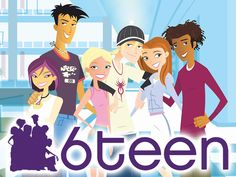 a group of people standing next to each other with the word 6teen in front of them