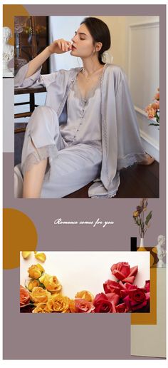 Women’s Romantic Silky Satin Loose Fit Pajama Set Loungewear – FloraShe Indoor Living Room, Girls Day, Bedroom Hotel, Pajama Party, Girl Day, Sweet Style, Pj Sets, Party Girls, Nightwear