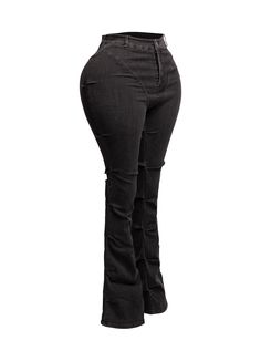 • Denim • Little Stretch • Pinched ruching detail • Front button and zipper closure • Full length • Inseam length 33" (Measured From a size Small) ��• 75% Cotton 23% Polyester 2% Spandex • Imported Stretch Full-length Pants With Zipper Closure, Black Mid-rise Pants With Zipper Closure, Stretch High-rise Flare Jeans With Button Closure, Trending Now, Denim Pant, Bell Bottoms, Denim Pants, Ruffles, Full Length