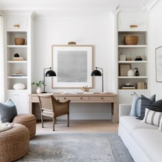 a living room filled with furniture and decor