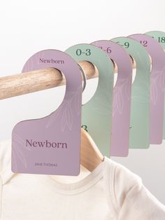 Premium quality wooden Baby Wardrobe Dividers. Personalised and Non-Personalised options available. Wardrobe Dividers, Baby Wardrobe, Newborn Clothes, Best Baby Shower Gifts, Toddler Clothes