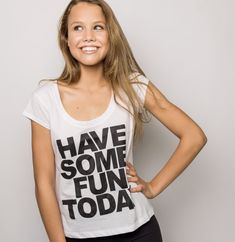 All smiles for a fun weekend! Trendy Relaxed Fit Scoop Neck T-shirt, Spring Tops With Funny Print For Day Out, Summer Scoop Neck Top With Graphic Print, Trendy Scoop Neck Top With Graphic Print, Funny Print Short Sleeve Tops For Day Out, Short Sleeve Top With Screen Print For Day Out, Trendy Text Print Tops For Day Out, Trendy Tops With Text Print For Day Out, Fun Summer Shirt