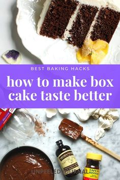 the best baking hacks how to make box cake taste better with chocolate frosting