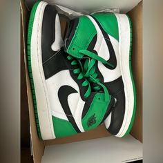 Air Jordan 1 Lucky Green ! 6.5 In Big Kids Air Jordan 1 Lucky Green, Jordan 1 Colors, Jordan Green, Lucky Green, Shoes Air, Kids Jordans, Air Jordan 1, Jordan Shoes, Jordan 1