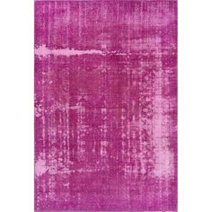 a purple rug with an abstract design on the front and back side, in shades of pink