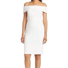 New With Tags Size 10 Fitted Calvin Klein Bodycon Dress For Summer, Spring Off-shoulder Workwear Dresses, Calvin Klein Midi Length Bodycon Dress For Formal Occasions, Chic Knee-length Calvin Klein Dress, Calvin Klein Fitted Summer Bodycon Dress, Calvin Klein Fitted Bodycon Dress For Summer, Chic Calvin Klein Knee-length Dress, Calvin Klein Formal Midi Bodycon Dress, Calvin Klein Chic Formal Midi Dress