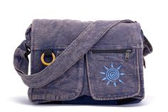 PuzzleStack’s Koshi Blue Stone-Washed Embroidered Laptop Bag is a very flexible bag, which looks equally amazing any way you wear it, shoulder or crossbody! Suitable for working professionals and students. Carry this sporty, yet casual-looking laptop bag anywhere! Having organizational features such as a large spacious main compartment and various pockets. Underneath the velcro flap opening, you will find a large zipper-closed pocket. Within the main compartment, there is another compartment for your valuables. In the front, you can find two small-sized pockets and one velcro side pocket. Express yourself with 5 different hand embroidered with thread designs to choose from! Not only is this bag sustainable and eco-friendly, but made of heavy cotton outside, lined with cotton inside, and st Casual Blue Embroidered Bag, Casual Blue Embroidered Shoulder Bag, Everyday Blue Embroidered Shoulder Bag, Blue Embroidered Shoulder Bag For Everyday Use, Embroidered Blue Shoulder Bag For Everyday Use, Daily Use Embroidered Blue Canvas Bag, Blue Embroidered Canvas Bag For Daily Use, Blue Embroidered Everyday Bag, Blue Embroidered Everyday Shoulder Bag