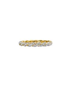 David Yurman Paveflex Ring with Diamonds in 18K Gold 18k Gold Jewelry, Gold Wedding Band, David Yurman, Wedding Bands, Gold Jewelry, Jewelry Accessories, 18k Gold, Pick Up, Buy Online