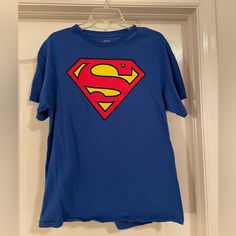 Dc Comics Superman Classic Logo Blue T-Shirt Size Large Short Sleeve. Never Worn. In Excellent Condition. Could Also Be Used For A Costume. Superman Shirt, Superman Logo, Costume Shop, Blue T Shirt, Classic Logo, Blue T, Blue Tshirt, Blue Man, Superman