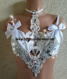 Winter Princess Rave Bra Only Adult Costume Rave by LipglossWear Edc Orlando, Winter Princess, Rave Bra, White Snow, Victoria Secret Angels, Doll Art, Christmas 2015, White Party, Music Festivals