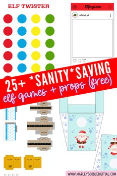 santa's savings game with the text 25 + santa saving games and printables