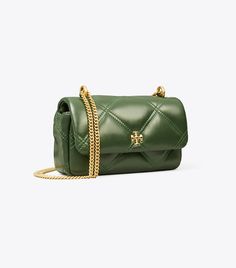 Mini Kira Diamond Quilt Flap Bag: Women's Designer Crossbody Bags | Tory Burch Tory Burch Kira, Convertible Crossbody Bag, Womens Designer Handbags, Designer Shoulder Bags, Tory Burch Bag, Diamond Quilt, Wallet Chain, Wall Pockets, Quilted Leather