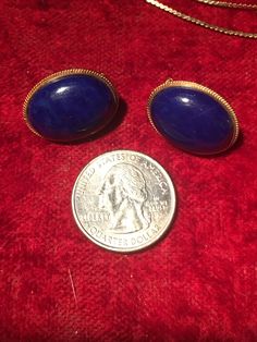 Deep blue cabochon Lapis Lazuli latch back pierced earrings in 14K(585) and stones are medium dome and approximately 7 Karats. Measure 22 mm .by 18mm. with a 5mm. dome. All sales final Deep Blue, Earings Piercings, Lapis Lazuli, Jewelry Earrings Studs, Gemstone Rings, Jewelry Earrings, Stud Earrings, Stone, Gemstones