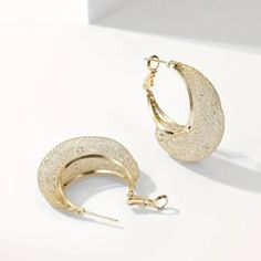 Beautiful 18k Gold Plated Hoops Lightweight High Quality Materials Silver Metal Hoop Earrings, Plated, Silver Plated Metal Hoop Earrings, Trendy Metal Plated Hoop Earrings, Nickel-free Gold-plated Hoop Earrings For Party, Gold Nickel-free Hoop Earrings For Party, Gold Plated Metal Hoop Earrings, Gold-plated Metal Hoop Earrings, Metal Round Hoop Earrings With Plating, Metal Hoop Earrings With Plating