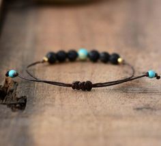 Lava Magic, Cord Bracelet Diy, Treasure Jewelry, Magic Stones, Natural Turquoise Stone, Bracelets Fashion, Simple Bracelets, Boho Bracelet, Bracelets Handmade Beaded