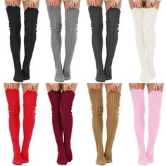 Women's Cable Knitted Thigh High Boot Socks Extra Long Winter Stockings Over Knee Leg Warmers Gothic Fitted Thigh-high Knitted Stockings, Fitted Knitted Thigh-high Stockings, Knitted Thigh High Stockings, Fitted Knitted Stockings For Fall, Thigh High Knitted Socks For Fall, Knitted Thigh-high Socks For Fall, Stretch Knitted Thigh High Socks, Knitted Thigh High Socks For Fall, Knitted Knee-high Winter Stockings