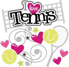 i love tennis with hearts and stars