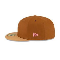 The Union X Los Angeles Dodgers Brown 59FIFTY Fitted Hat features an embroidered Dodgers logo at the front panels with a Union logo at the rear. Additional details include a 1989 Know The Ledge patch at the right-wear side and a green undervisor. Brown Flat Brim Hat With Embroidered Logo, Casual Brown Baseball Cap With Letter Patch, Brown Snapback Cap With Embroidered Logo, Brown Six-panel Hat With Logo Patch, Casual Brown Hat With Embroidered Patch, Retro Baseball Season Hat With Embroidered Logo, Brown Snapback Hat With Embroidered Logo And Flat Brim, Retro Hat With Embroidered Logo For Baseball Season, Brown Snapback Fitted Hat For Sports Events