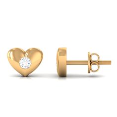 Product Details These Classic Heart Shaped Stud Earrings are a timeless addition to any jewelry collection. The petite design features a small round diamond set in a flush setting at the center. Crafted in Gold, these earrings are perfect for any occasion. Product Information SKU SHP-EARRINGS052015352 Length 5.8 mm Width 7.1 mm Height 2 mm Weight 1.29 gm (Approximate) DIAMOND INFORMATION No.of Stones 2 Pieces Total Weight 0.50 Carat (Approximate) Dimension(approx) Round-4X4 mm-2 Pcs Color HI Cut Diamond Heart Earrings With Round Cut For Gift, Gold Diamond Round Heart Earrings, Classic Diamond Heart Earrings For Gift, Classic Diamond Heart Earrings As Gift, 14k White Gold Round Heart Earrings, Round 14k White Gold Heart Earrings, White Gold 14k Round Heart Earrings, Classic Round Brilliant Cut Heart Earrings, Diamond Heart Earrings In Yellow Gold