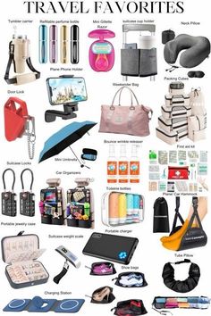 an image of travel essentials for the traveler in their home or office area, including toiletries and other personal items