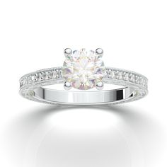 "White Gold Art Deco Engagement Ring from AurosiJewels TRY BEFORE YOU BUY! With our exclusive at home try on service. Learn more here: https://www.etsy.com/listing/964611062/home-try-on-engagement-ring-wedding-band?ref=shop_home_active_1&frs=1&crt=1 This stunning and one-of-a kind engagement ring from Aurosi Jewels is a real masterpiece! With vintage and antique inspirations, this engagement or promise ring blend art deco designs with intricate pave diamond settings to give it a handmade Vintage Inspired Engagement Rings, Promise Ring For Her, Engagement Ring Art Deco, Vintage Inspired Rings, White Gold Engagement Ring, Promise Rings For Her, Gold Art Deco, Ring Moissanite, Ring Art Deco