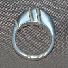 "This sterling silver ring size 7.5 was cast from a wax carving.  Notice that each side has 3 carved lines in it in different places on each side.  The ring measures 1 1/8\" in length and 7/8\" wide and weighs .5 ounces." Silver Art Deco Signet Ring With Polished Finish, Art Deco Silver Signet Ring With Polished Finish, Wax Jewelry, Carved Jewelry, Carved Ring, Wax Carving, Pewter Pendant, Dragonfly Earrings, Citrine Stone