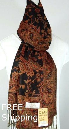 * D&G Pashminas U.S.A. Corp Scarves are made with 70% cashmere wool, and 30% silk * It's 78 Inches long, and 27 Inches wide when opened. This scarf can be worn many different ways, and can be worn during any season. It is for both men and women wear as well. * The original price is $39.99 and comes from D&G Pashmina U.S.A Corp directly. *  (Please note that the color maybe slightly different than photos, due to difference in monitor lighting.) Authorizations *  We are an authorized dealer by law Wrap Shawl, Women Shawl, Pashmina Scarf, Red Silk, Cashmere Wool, Cashmere Scarf, Square Scarf, Silk Scarves, Shawls And Wraps