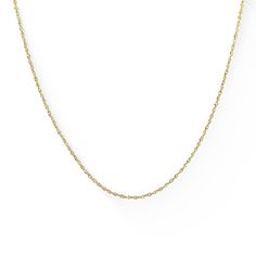 14K Yellow Gold Singapore Chain. The chain measures approximately 24" in length and approximately 1.1mm in width. Yellow Gold Cable Chain Link Necklace, Classic 14k Gold Cable Chain Necklace, 14k Yellow Gold Cable Chain Necklace, Dainty 14k Gold Cable Chain Necklace, Gold Rope Chain Necklace With Figaro Style, Classic 14k Gold Rolo Chain Necklace, Dainty Yellow Gold Oval Link Chain Necklace, 14k Gold Delicate Link Chain Necklace, 14k Gold Necklace With Rolo Chain