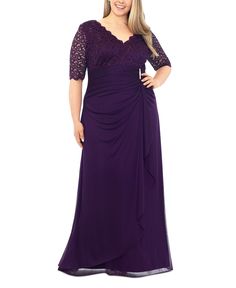 in stock Morilee Plus Size Mother Of The Groom, Plus Size Mother Of The Groom Dresses Jj'shouse, Ruched Gown, Macys Women, Plus Size Gowns, Lace Formal Dress, Gowns Online, Review Dresses, Dresses Women