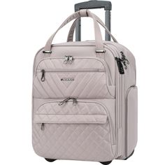 KROSER Carry On Underseat 16-inch Lightweight Overnight Suitcase - Dusty Pink - Walmart.com Suitcase For Women, Rolling Laptop Bag, Best Carry On Bag, Best Luggage, Luggage Strap, Carry On Suitcase, Hand Luggage