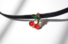 adjustable choker: - shortest: 35.5 cm - longest: 39.8 cm Adjustable Retro Choker For Gift, Retro Adjustable Choker As Gift, Handmade Red Choker Jewelry, Red Adjustable Trendy Choker, Trendy Cherry Adjustable Jewelry, Cute Adjustable Black Choker, Trendy Adjustable Cherry Jewelry, Cherry Choker, Adjustable Handmade Red Choker