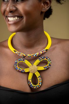 Unique African Maasai Handcrafted Beaded Necklace with an Elegant Look and Brilliant Finish. Buy Multiple Items and pay shipping for 1 item only- The rest ships Free. (No Limits on the number of Multiple items). With a faster delivery time of 3 days via DHLExpress, Worldwide. Ordinary/Standard Shipping also available upon request. We Custom Make to Suit Your Taste. Available In All Colors and Sizes. For wholesale please chat me up for discounted rates. African jewelry for women. Kenya Beaded Nec Traditional Yellow Necklaces For Gifts, Traditional Yellow Necklace As Gift, Traditional Yellow Necklace For Gift, Traditional Yellow Beaded Necklace, Yellow Beaded Necklace Gift, Traditional Yellow Beaded Jewelry Chain, Traditional Yellow Beaded Chain Jewelry, Handmade Yellow Beaded Necklaces With Round Beads, Unique Yellow Beads For Jewelry Making