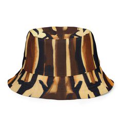 Reversible Bucket Hat, Zorse Geometric Print Pattern . This reversible bucket hat can be worn on both sides, making it easy to match with different outfits. Made of breathable premium fabric, this hat will become your go-to streetwear accessory. • 100% polyester • Fabric weight: 8.1 oz/yd² (275 g/m²) • Moisture-wicking and breathable fabric • Linen feel material • Reversible • Available in 2 sizes • Blank product components sourced from China Brown Reversible Hat, One Size Fits Most, Brown One Size Fits Most Bucket Hat, Reversible Brown Bucket Hat, Brown Reversible Bucket Hat With Curved Brim, Brown Reversible Bucket Hat, Geometric Print Pattern, Mens Bucket Hats, Reversible Bucket Hat, Trendy Hat