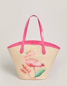 Our Straw Beach Tote is the perfect beach, market, or pool tote! This roomy bag is a must have, with the faux straw and linen interior. Beach Market, Straw Beach Tote, Linen Interior, Flamingo Decor, Spartina 449, Turquoise Leather, Market Tote, Medium Tote, Small Tote