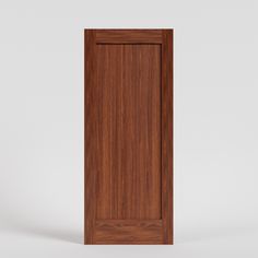 an open wooden door on a white background