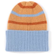 Spruce up your cold weather accessories in Shiraleah's Rory hat. This hat features a cozy knit texture, in a blue, rust and tan stripe making it the perfect addition to any winter outfit. Made from acrylic, nylon and polyester the Rory hat will keep you cozy and chic during the cold winter months. Orange Color Block, Knit Texture, Cozy Knit, Blue Hat, Plus Size Swimsuits, Cold Weather Accessories, Cozy Knits, Swimwear Collection, Winter Outfit