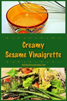 creamy sesame vinaigrette is an easy and delicious side dish for any meal