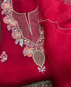 Item Overview ATHARVA Hand Embroidery Salwar Kameez/3D Neck Embroidery/Organza Silk/Reds/Hand Embroidery Dupatta/Custom Stitch/Churridar/Anarkali/ Dno. OS4001 Fabric:  * Shirt - Organza silk- 2.5 Mts, Beautiful Neck 3D Hand Embroidery * Dupatta: Organza Silk- Beautiful - Hand Embroidered Dupatta - 2.5 Mts * Salwar: Santoon Silk 2.5 Mts. Excusive Hand Embroidered Party Wear Punjabi Suit. 🌷CUSTOMIZATION (No Extra Charges) * Fabrics Customization: Designs Can be made in different Fabrics. *Color Customization: Designs Can be made in different Colors *Stitching Customization: 1. Salwar Kameez  2. Patiala Salwar Kameez  3. Churridar  4. Tunic Pants  5. Pencil Pants 6. Regular Pants 7. Plazzo Pants *Customize into Anarkali Style -  (Extra Charges Will Apply) (Please Message to discuss Further) Embroidery Designs On Pants, Multicolor Organza Anarkali Set With Intricate Embroidery, Embroidered Georgette Traditional Wear For Eid, Designer Organza Salwar Kameez With Intricate Embroidery, Red Organza Kurta For Wedding, Intricate Embroidered Georgette Kurta, Festive Salwar Kameez With Intricate Embroidery In Georgette, Embroidered Georgette Kurta For Eid, Designer Organza Churidar With Intricate Embroidery