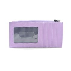 Lavender Slim Card Wallet – Sipsey Wilder Trendy Rfid Blocking Card Holder For Daily Use, Trendy Bifold Card Holder With Rfid Blocking, Trendy Rfid Blocking Bifold Card Holder, Trendy Rfid-blocking Bifold Card Holder, Versatile Rectangular Card Holder With Interior Slots, Versatile Rectangular Trifold Wallet With Card Slots, Trendy Card Holder With Card Slots For Daily Use, Trendy Card Holder With Zipper For Everyday Use, Trendy Travel Card Holder With Card Slots