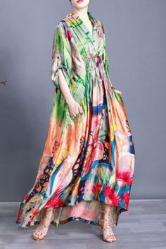 #silk #maxidress #kimono #dresses Kimono Dresses, Silk Kimono Dress, Maxi Dresses Online, Dresses To Make, Silk Outfit, Maxi Dress Online, Vintage Maxi Dress, Silk Kimono, Kimono Dress