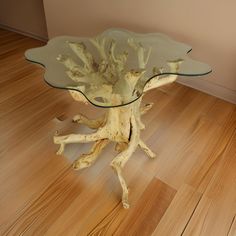 Lauz 28 Inch Accent Table Base without Glass, Tea Tree Branches, Brown By Casagear Home Twisting Tree, Tree Stump Furniture, Unique Accent Tables, Tree Trunk Table, Tree Stump Table, Stump Table, Wood Stumps, Modern Interior Decor, Sofa End Tables