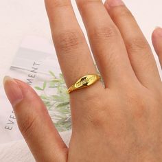 Rings-Mama Rings for Mother's Day Gift Simple Lettering Statement Ring Woman Finger Jewelry Mother and Kids Rings MomModel Number:1005001769310412 Material : Copper Size :5 6 7 8 9 10 (US)Style : TrendyPackage Include : 1 pc ringTips : All jewelries will fade as time pass,good maintenance can help to keep longer,please avoid chemicals,humidity,crash,and take off when sleeping,sweat,bath,clean with soft cloth,well save to insulate it from corrosion by oxygen Gold Signet Ring For Valentine's Day Wedding, Gold Signet Ring With Name For Wedding, Elegant Gold Rings For Birthday, Valentine's Day Gold Midi Rings, Elegant Gold Birthday Rings, Personalized Gold Initial Ring For Birthday, Adjustable Engraved Gold Ring For Birthday, Adjustable Gold Engraved Ring For Birthday, Personalized Gold Midi Rings For Wedding