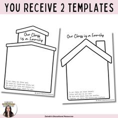 two houses with the words you receive 2 templates