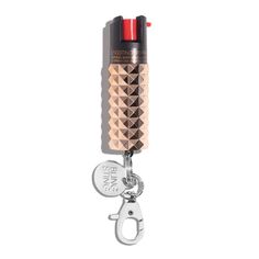 BLINGSTING self-defense keychains are maximum legal strength, non-lethal protection, and cute enough to carry. Sold individually, select color Hold, point & spray a direct stream up to 12 feet with 15-20 shots (spray bursts) per 1/2 ounce canister. Invisible ultraviolet dye (UV Dye) can stain up to 48 hours and helps police identify the attacker or suspect. Our formulation is independently lab-tested as one of the highest concentrations in its category (1.4 % (MC) major capsaicinoids, 10% OC con Police Gear, Spray Roses, Rose Gold Pink, Purse Charms, Self Defense, Silver Roses, Silver Rose Gold, Canisters, Ultra Violet