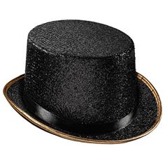 DRESS UP ANY COSTUME WITH THE PERFECT HAT. Dress to impress this holiday season with the Shiny Top Hat. Create the look of a gentleman with our elegant Top Hat. This topper can go from classic and timeless to edgy and cool. VERSATILE: Great for Halloween stage, parties, or photo booths all year round. ADDITIONAL FEATURES: Easy spot clean. Durable and comfortable One size fits most Magician Hat, Black Top Hat, Taylor Swift Outfits, Top Hats, Hat For Men, Gold Top, Costume Hats, Hat For Man, Dress Hats