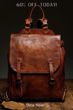 Crafted for the modern man, this Retro Genuine Leather Casual Business Men's Backpack offers both style and durability. Made from top-layer cowhide, it features a vegetable tanned leather design that is both spacious and portable. Perfect for travel or daily use, this backpack is sure to elevate any outfit.